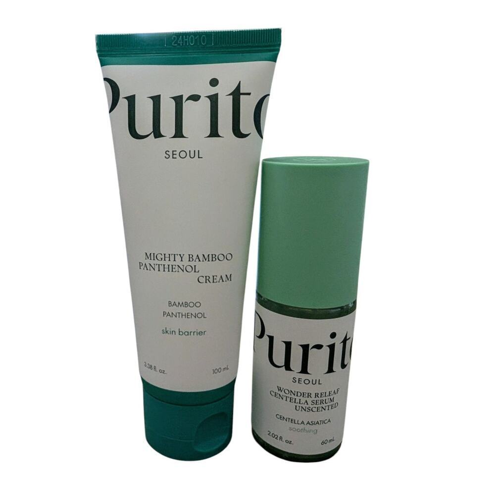 Purito Seoul Mighty Bamboo Panthenol Set Cream & Wonder Releaf Serum Unscented